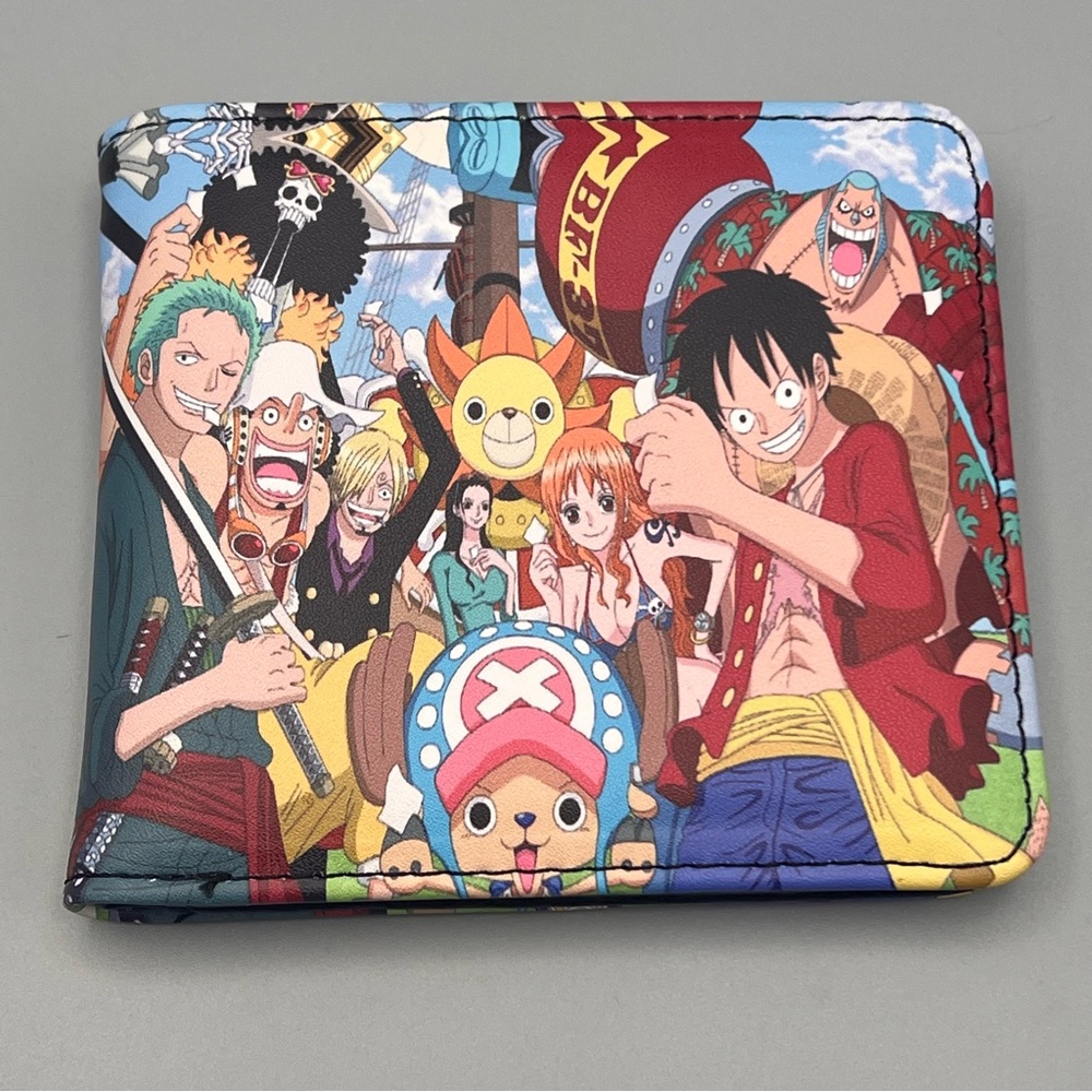 Anime one punch wallet billfold black / multicolor 
New with zip compartment